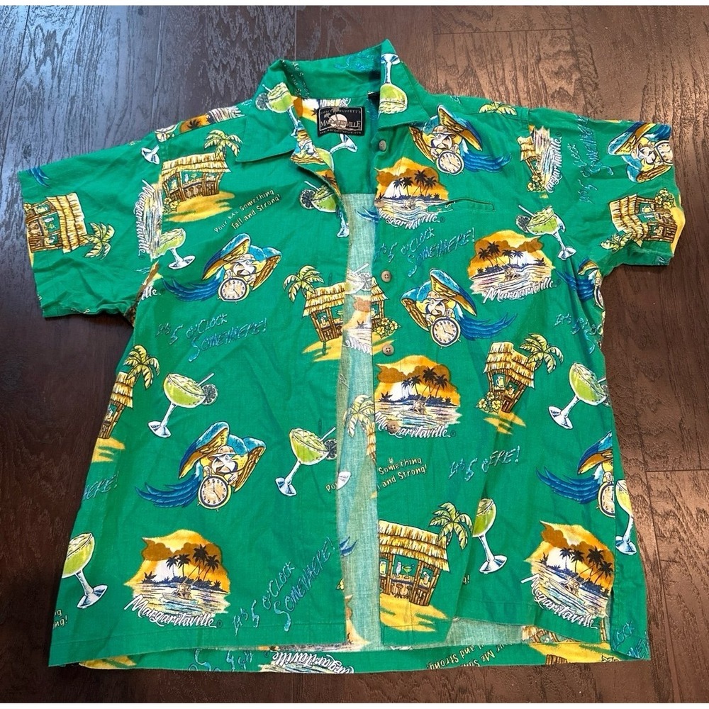 Margaritaville Jimmy‎ Buffett Shirt Mens Casual Button Up